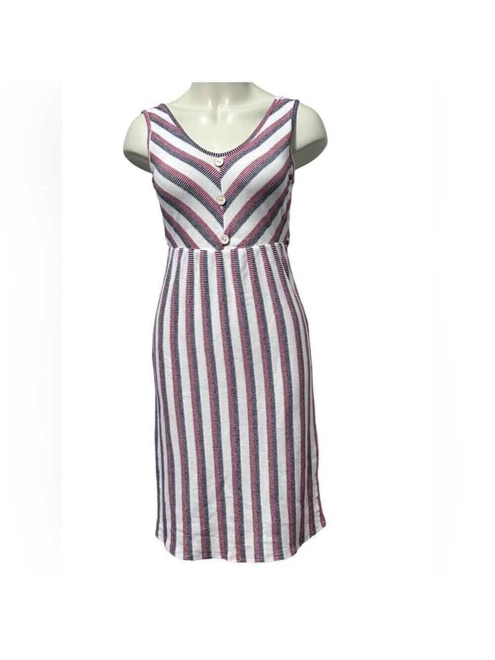 Caution to the Wind Striped Dress Size S Red/White/Blue